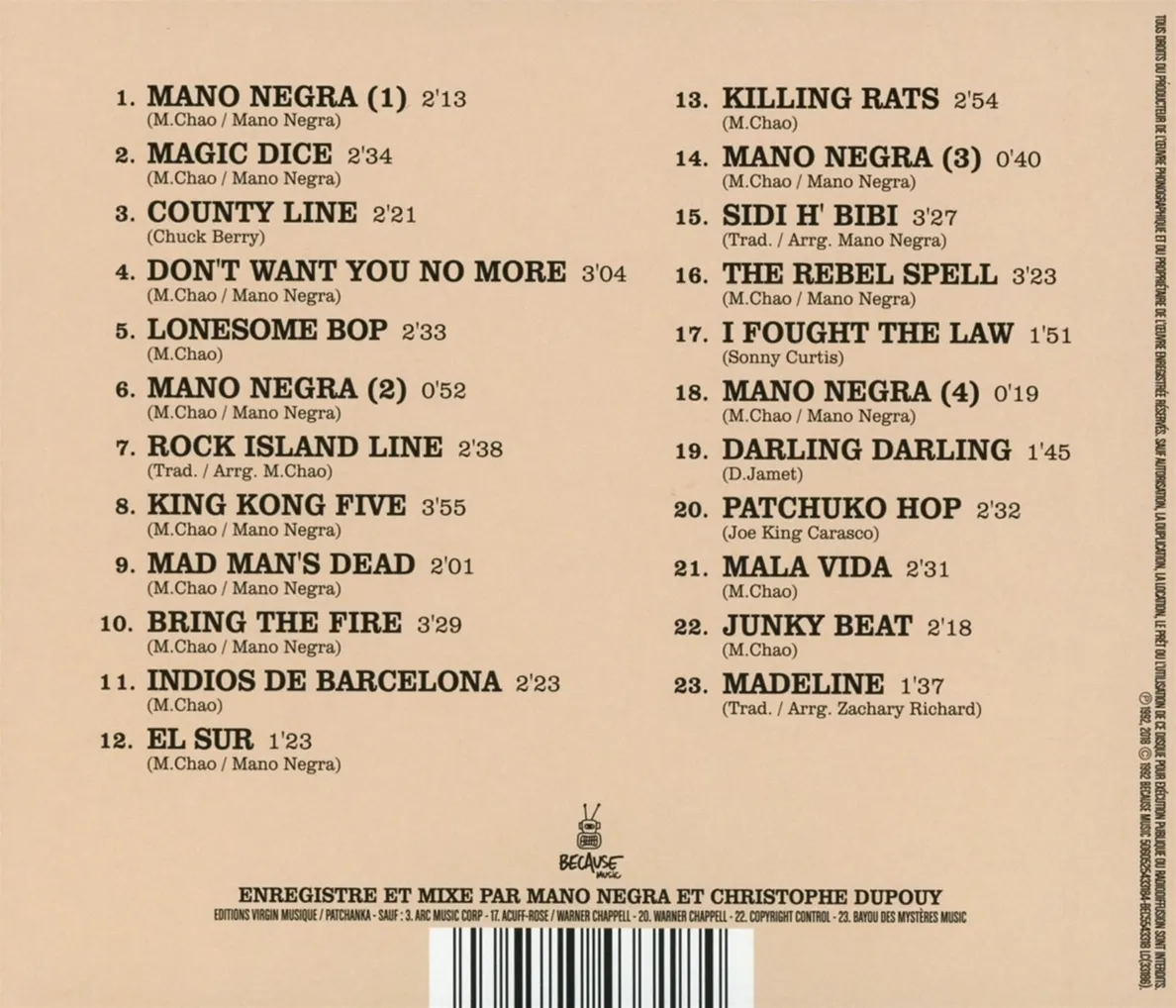 MANO NEGRA - IN THE HELL OF PATCHINKO CD - Slika 2