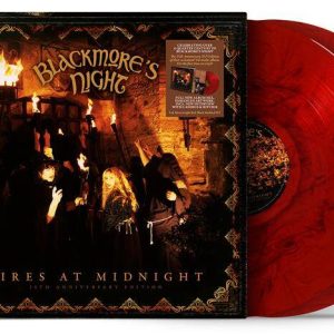 BLACKMORE'S NIGHT - FIRES AT MIDNIGHT 25th anniversary red/black marbled LP2
