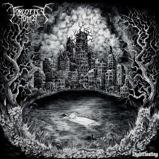 FORGOTTEN TOMB - NIGHTFLOATING grey marbled vinyl LP - Slika 2