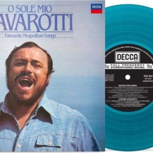 PAVAROTTI - LUCIANO - O SOLE MIO: FAVOURITE NEAPOLITAN SONGS blue vinyl LP
