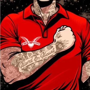 COCK SPARRER - HAND ON HEART ltd red/black splatter vinyl LP