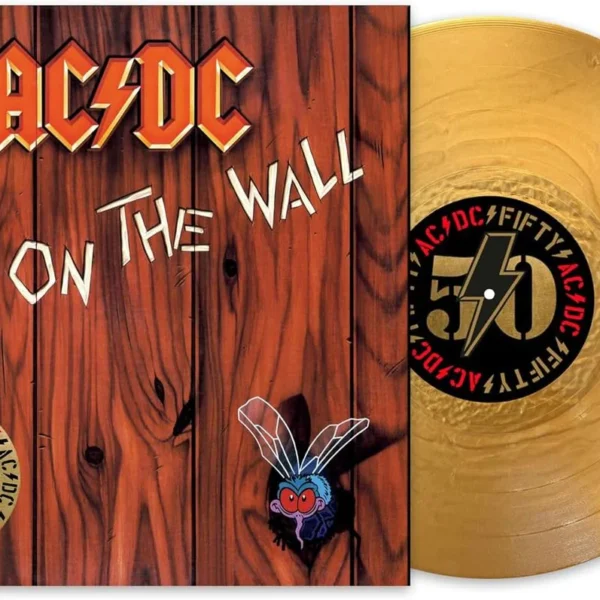 AC/DC -  FLY ON THE WALL 50th anniversary gold coloured vinyl LP