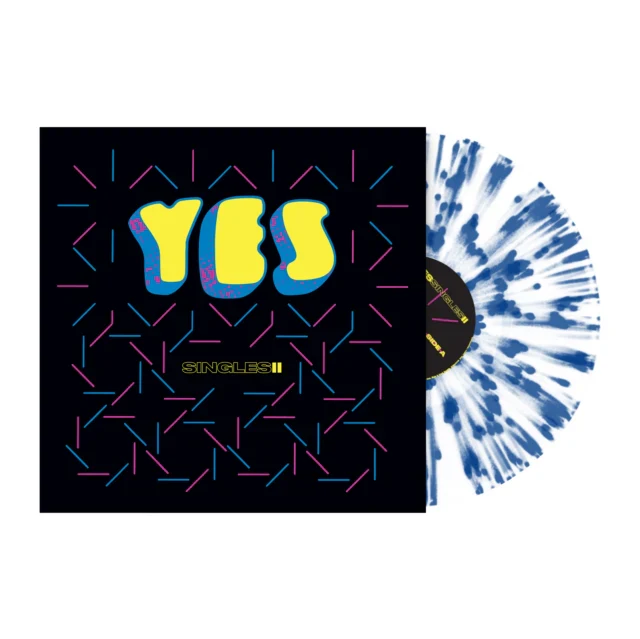 YES - YESSINGLES II blue+white splatter vinyl LP