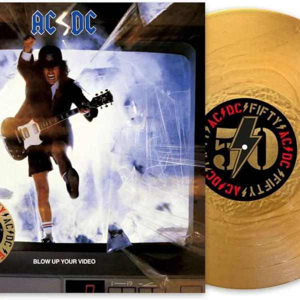 AC/DC - BLOW UP YOUR VIDEO 50th anniversary gold coloured vinyl LP2