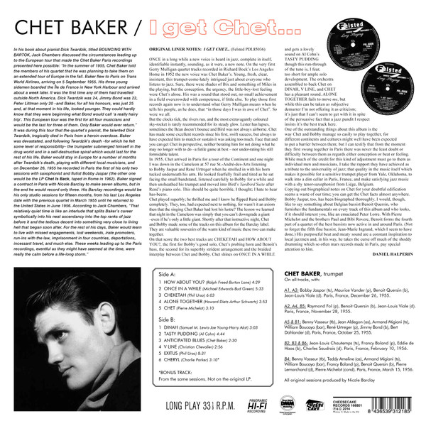 BAKER CHET - I GET CHET LP - Slika 2