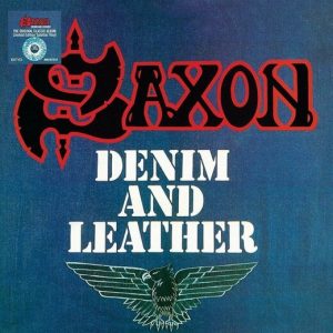 SAXON - DENIM AND LEATHER splatter vinyl LP