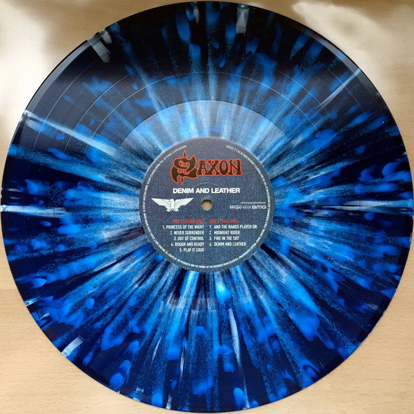 SAXON - DENIM AND LEATHER splatter vinyl LP - Slika 2