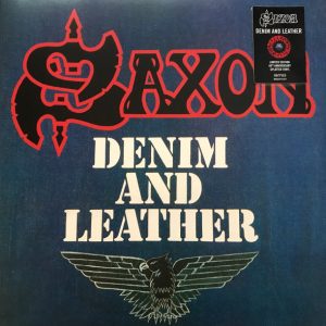SAXON - DENIM AND LEATHER ltd splatter vinyl  LP