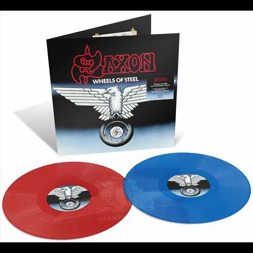 SAXON - WHEELS OF STEEL RSD 2025 red and blue vinyl LP2