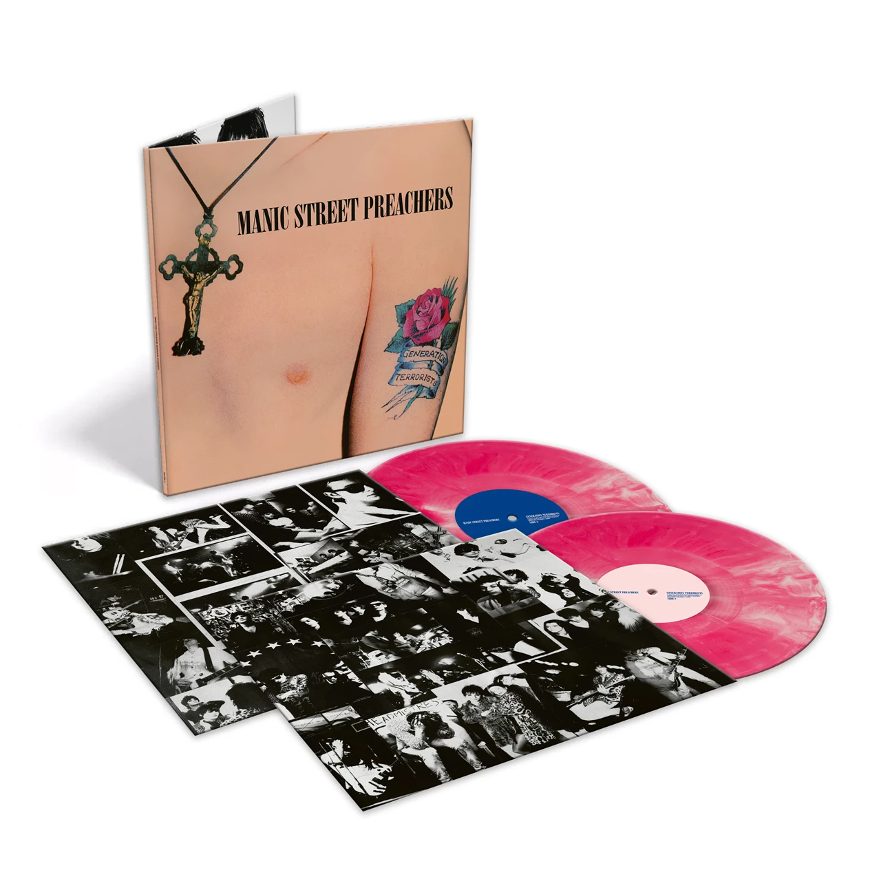 MANIC STREET PREACHERS - GENERATION TERRORISTS pink rose vinyl LP2
