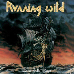 RUNNING WILD - UNDER JOLLY ROGER grey vinyl LP