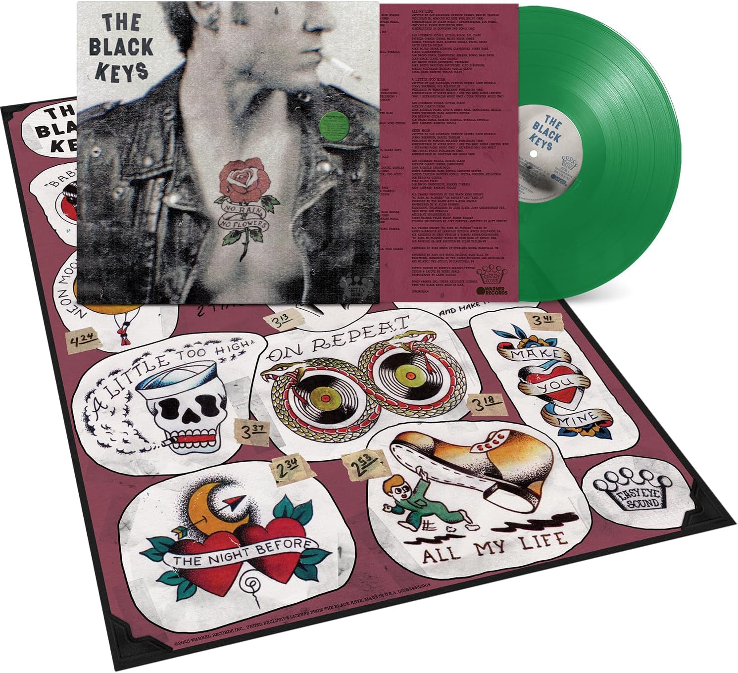 BLACK KEYS - NO RAIN, NO FLOWERS Exclusive Emerald Green Vinyl LP