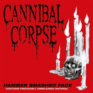 CANNIBAL CORPSE - HAMMER SMASHED FACE clear red platter vinyl LP