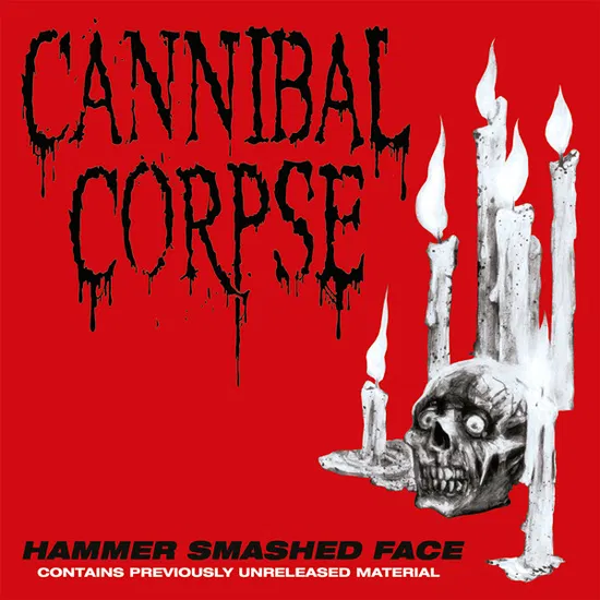 CANNIBAL CORPSE - HAMMER SMASHED FACE clear red platter vinyl LP