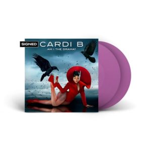 CARDI B - AM I THE DRAMA? Amazon translucent violet vinyl signed LP2