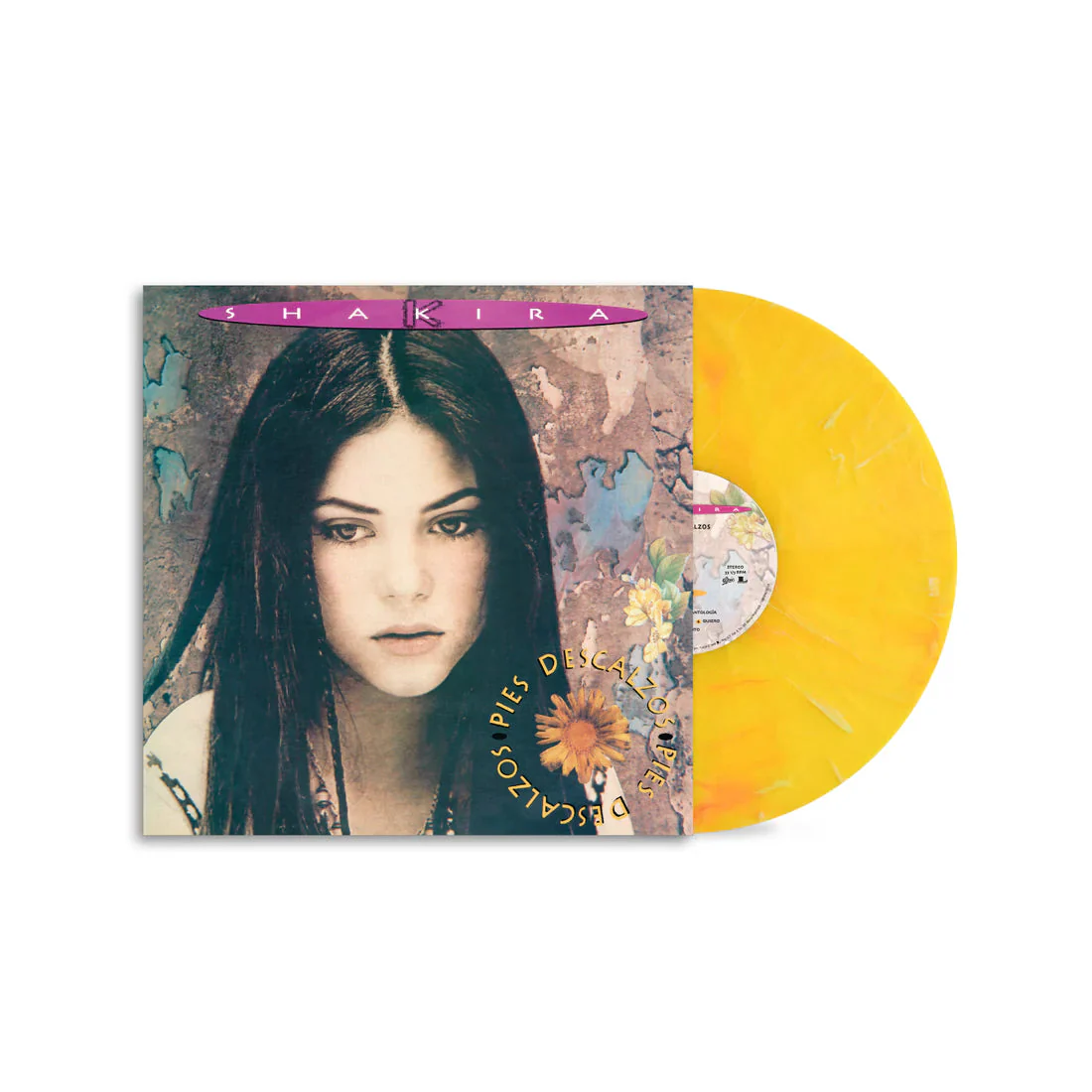 SHAKIRA - PIES DESCALZOS 30th anniversary yellow and red vinyl LP