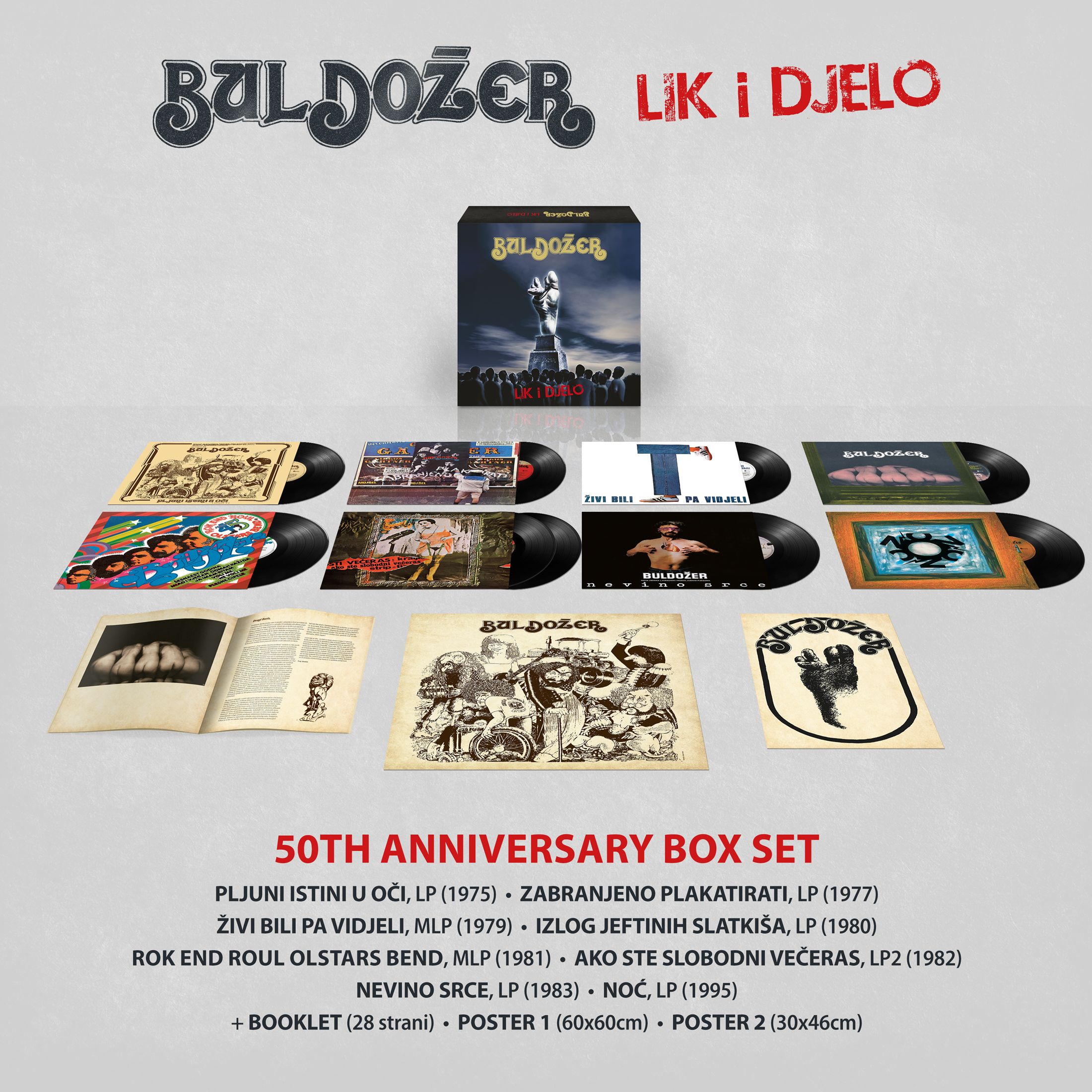 BULDOŽER - LIK I DJELO 8 X LP, booklet, 2 x poster