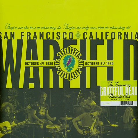 GRATEFUL DEAD - WARFIELD, San Francisco, CA Oct 4 & 6, 1980 RSD BF 2025 LP
