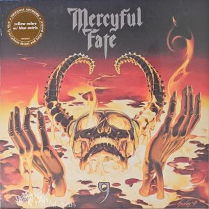 MERCYFUL FATE - 9 yellow ochre blue swirls vinyl LP