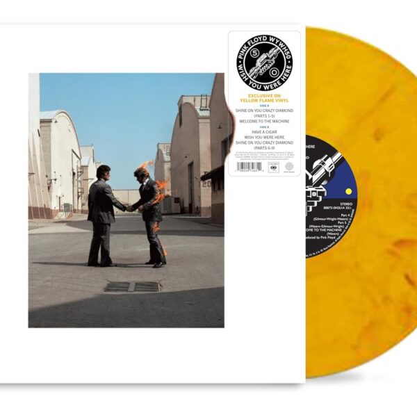 PINK FLOYD - WISH YOU WERE HERE (50th anniv yellow flame vinyl ) LP