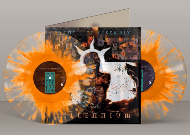 FRONT LINE ASSEMBLEY - MILLENIUM white/orange splatter vinyl LP