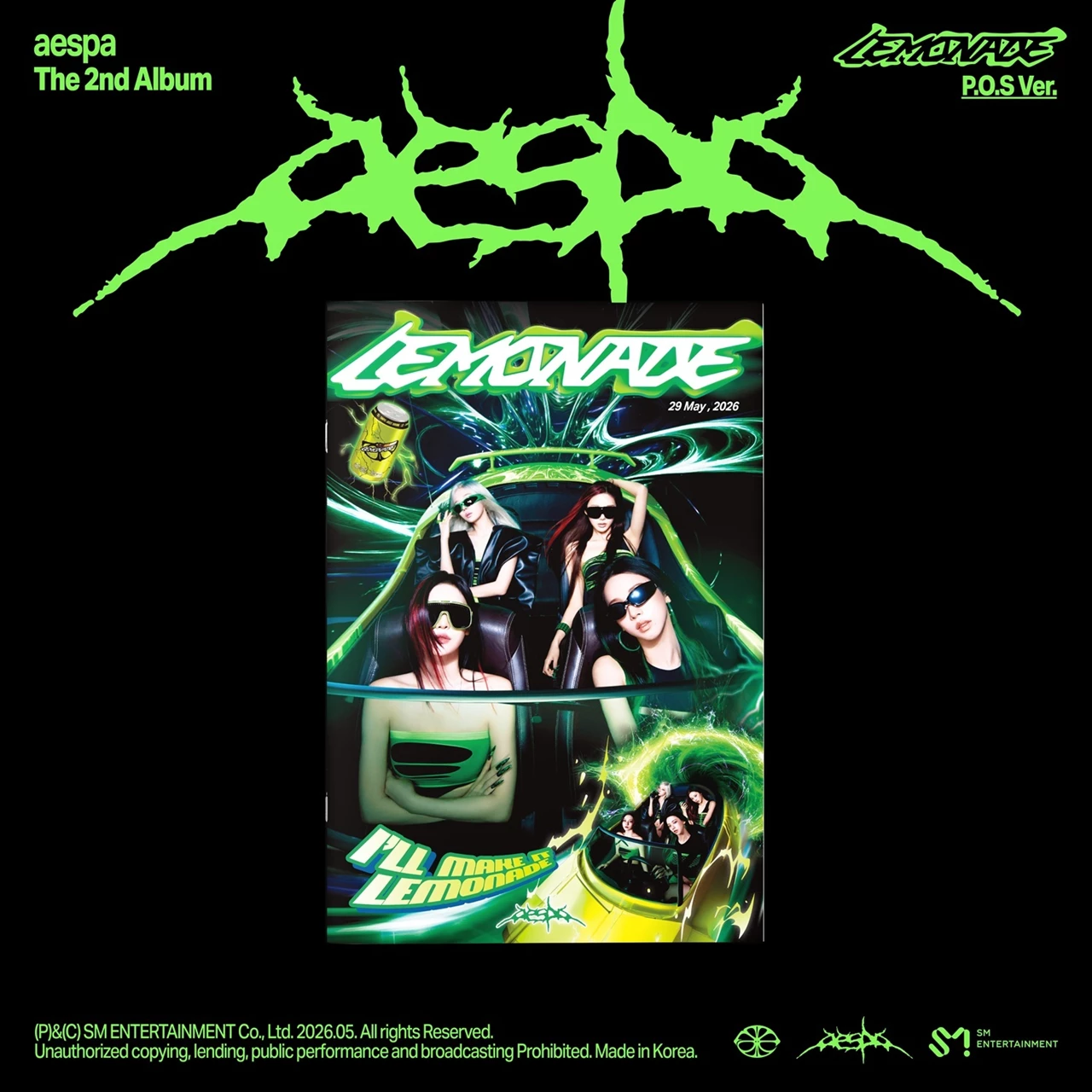 AESPA - LEMONADE 2ND ALBUM (P.O.S.) VERSION CD